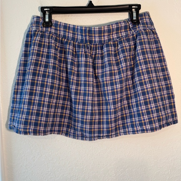 Abercrombie & Fitch Y2K Vintage Smocked Plaid Mini Skirt Womens Size Medium - Picture 8 of 9